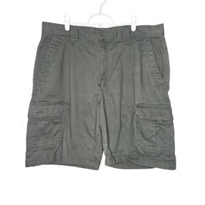 Columbia Green Cotton Cargo Shorts Mens Size 38 DadCore GorpCore Outdoors